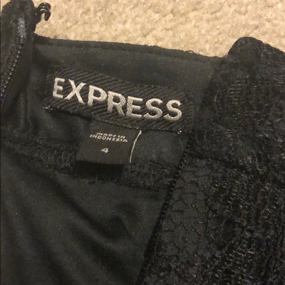 Express Lacy Black Skirt EUC - Picture 7 of 8